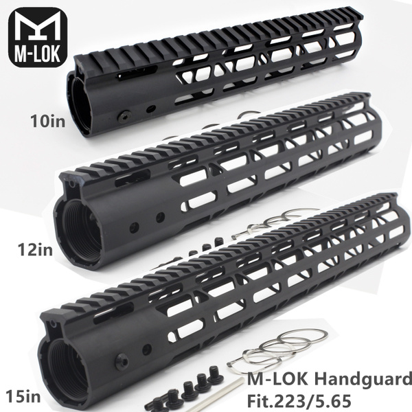 10/12/15 Inch slim mlok Handguard ultralight weight free float mount ...