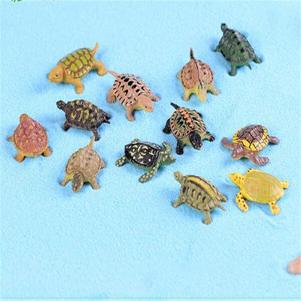 2Pcs Mini Turtles Fairy Garden Miniature DIY Micro Landscape Ornament Decor Toy 