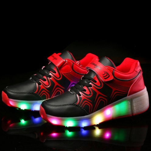 Skate Size Shoes Boy Light Shose Kids Flash Heelys LED Jazzy Girls Junior Roller