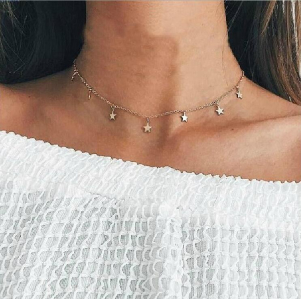 tiny star choker necklace