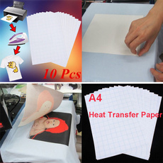 10Pcs A4 Heat Transfer Paper for DIY T-Shirt Painting Iron-On Paper for Light Fabric