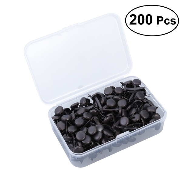 200pcs Round nail Feet of Childrens Toys Brad Fastener Metal Paper  Fasteners for Crafts DIY