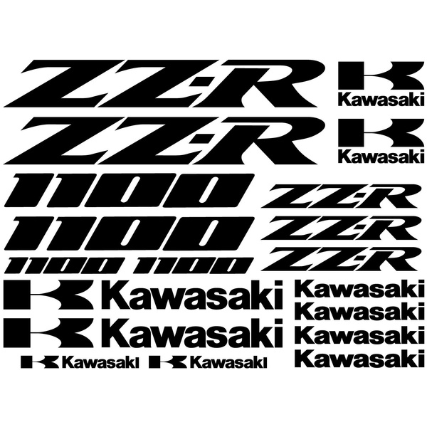 MAXI SET KAWASAKI 1100 Decal Stickers Sheet Motorcycle Tank Quality | Wish