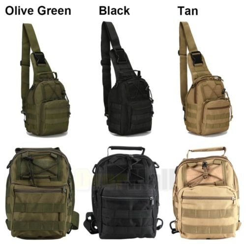 Mens Molle Sling Chest Bag Pack Messenger Assault Shoulder Bag Backpack Outdoor