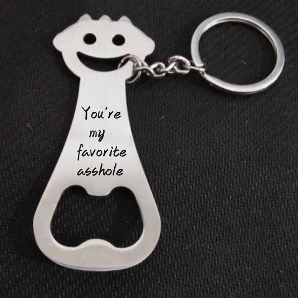 funny bottle opener keychain