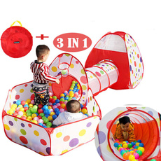 3 IN 1 Portable Indoor Outdoor Toy Children Crawl Tunnel Set Baby Toddlers Play House Tent Kids Gifts