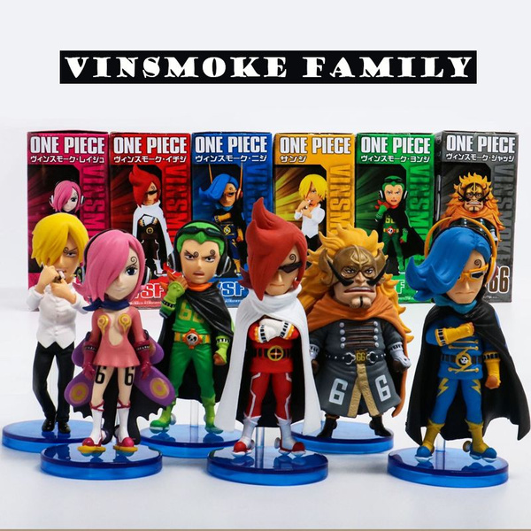 9pcs/set Anime One Piece Vinsmoke Family Q Version Wcf Shanji