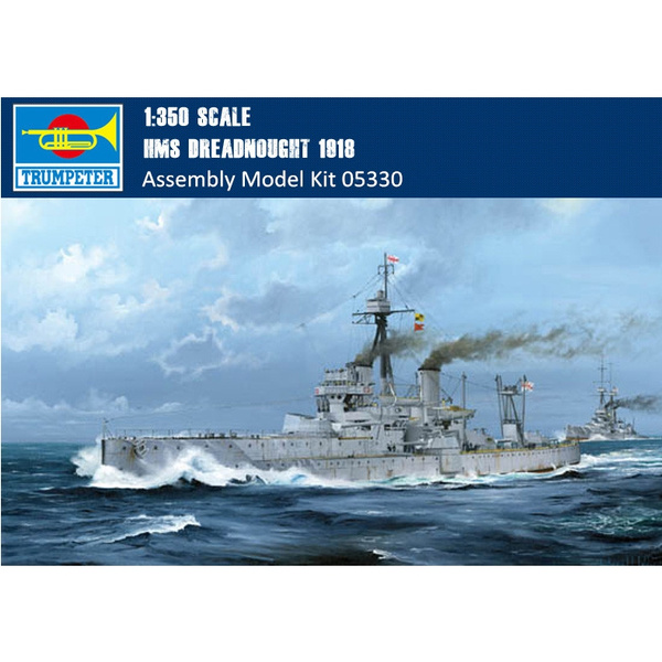 Trumpeter 05330 1/350 Scale HMS Dreadnought 1918 Battleship Plastic ...