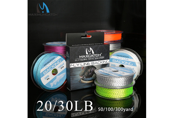 Maxcatch Fly Line Backing Line 20LB 30LB Dacron Braided 50yds-300yds Fly  Fishing