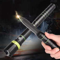 3 IN 1 LED Flashlight Knife Hunting Camping Outdoor Survival Hammer Knife Tool