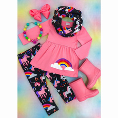blouse, unicornprint, rainbow, children's clothing
