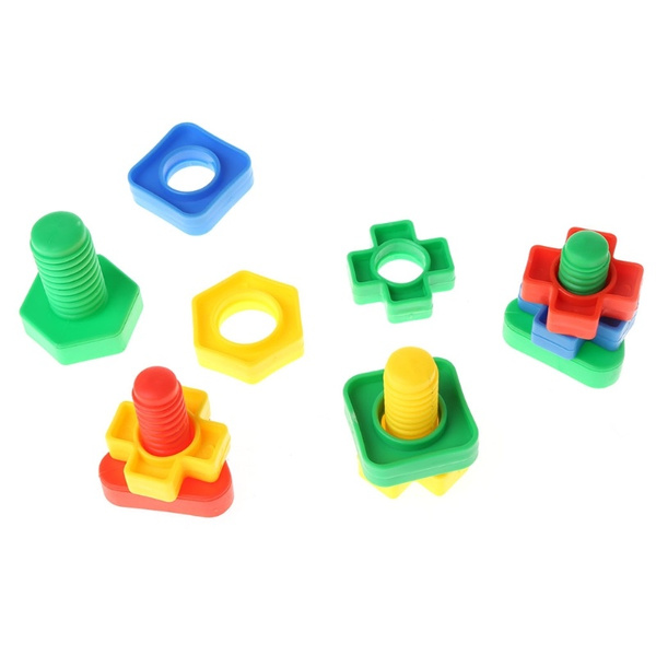 Details about   Insert Blocks Screw Building Blocks Nut Toys Children Educational Montessori d 