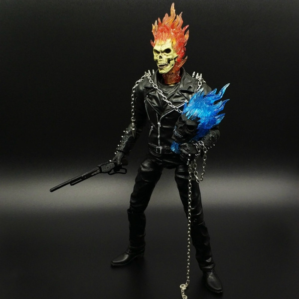 Details about   Ghost Rider Johnny Blaze HC 1/6 Figure Movable Model with LED Light 34cm