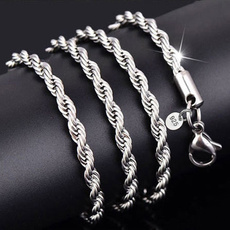 trendy necklace, 925 sterling silver necklace, Chain Necklace, Italy