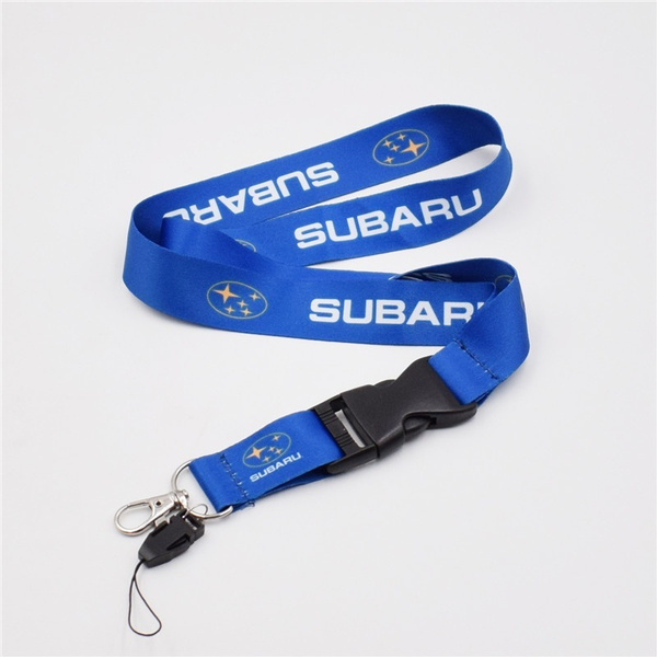 For Subaru JDM Style Racing Auto Key Chain Keys Mobile ID Card Hanging Strap  Fabric Seat Fabric Canvas Lanyard