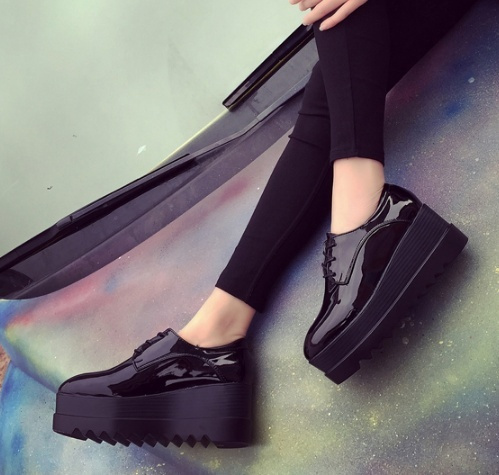 rubber sole platform shoes