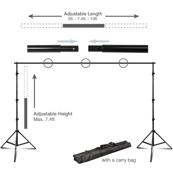 Backdrop Stand 10ft. Adjustable Background Stand for  Birthday,Parties,Photoshoot