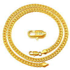yellow gold, goldplated, Chain Necklace, 2.0