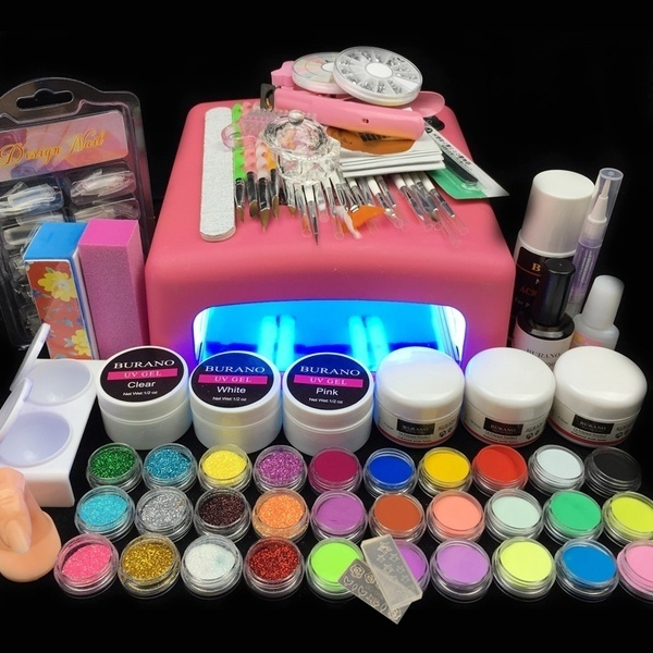 36 W Uv Acrylic Nail Art Dryer Acrylic Nail Kit Nail Gel Kit Gel Nail Kit Nail Lamp Set Tools Wish