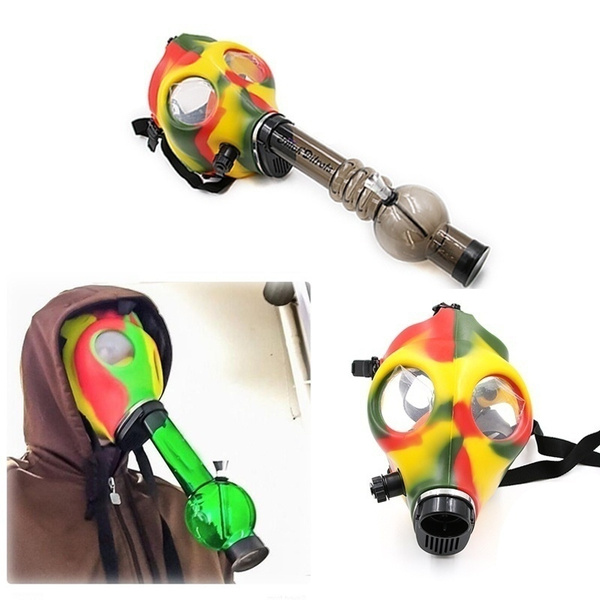 trippy hippie bong gas mask