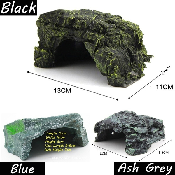 Reptiles Resin Reptile Rock Hide Habitat Cave Hiding Spot Turtles Fish Herpcult 