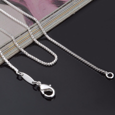 Box, Chain Necklace, 925 sterling silver, Jewelry