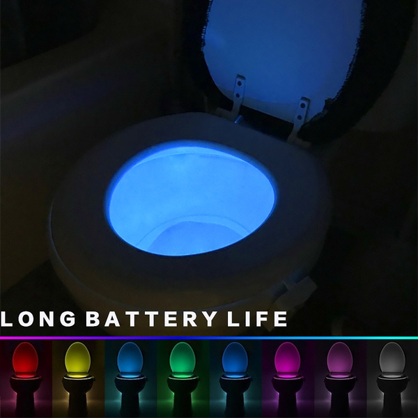 Best Price Toilet Night Light Motion Activated 8 Colors Toilet Bowl LED Night  Lights with Motion Sensor