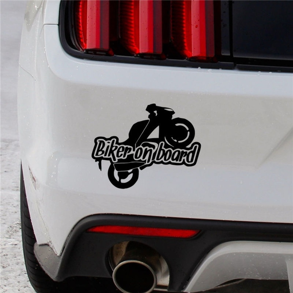 Highquality 12.2cm*15cm Biker on Board Motorcycle Sticker Auto Sticker