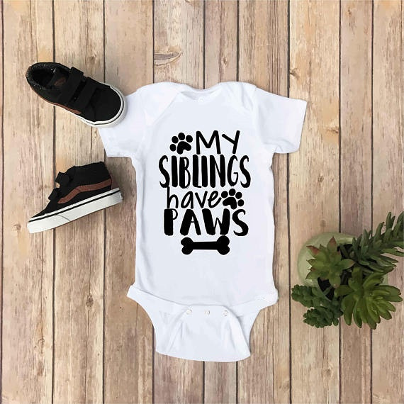 my sibling has paws onesie