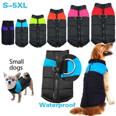  (S-5XL)(5 Catty -60 Catty) Pet Supplies Dog Small Dog Puppy Medium-sized Dog Outdoor Indoor Waterproof Winter Snow Warm Wadded Jacket Thickened Zipper Vest Clothes Chest Back