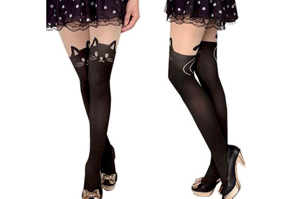 Cat socks knee high Women Cute 3d Cartoon Animal Pattern Thigh Stockings Over Knee High Socks