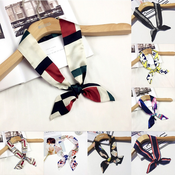 Fashion Women Scarves Twilly Ribbon Tied The Bag Handle Decoration Ribbon Scarf 