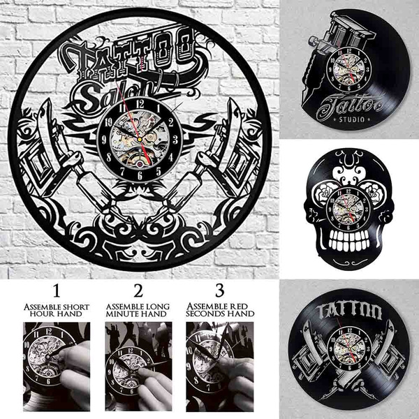  TuoHui Gym Theme Wall Clock 12inch LP Black Vinyl