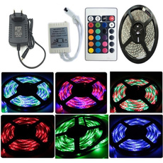 LED Strip lights Creative 5M/10M SMD 3528 RGB  Lamp lights with IR Remote Controller and Power Supply for  Party Kitchen Bedroom Car Bar Decoration DIY