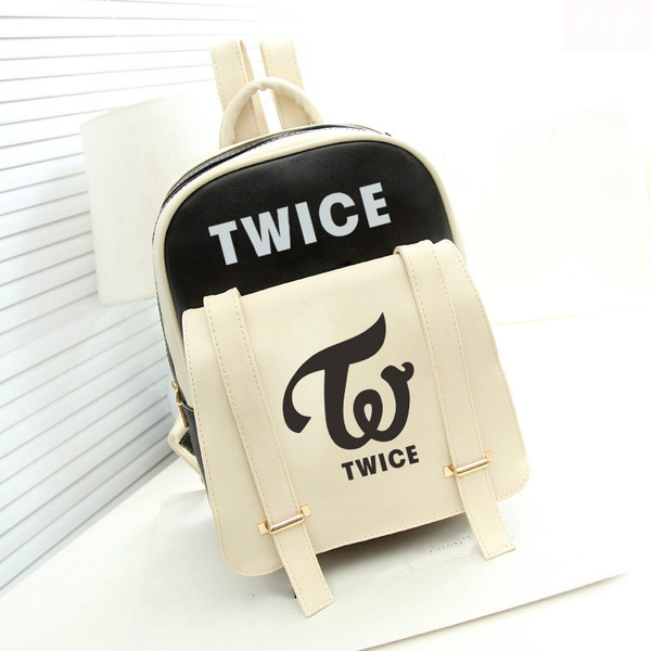 Twice Logo Pu Waterproof Color Stiching Backpack Kpop Star Fanshion Travel School Bag Black Pink Green Blue Purple Wish Twice Logo Pu Waterproof Color Stiching Backpack Kpop Star Fanshion Travel School Bag Black Pink Green Blue Purple Wish