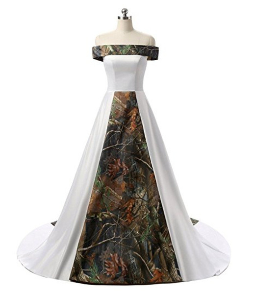 MYYBLE Women's Strapless Camouflage Wedding Dresses Camo Bridal Gowns | Wish
