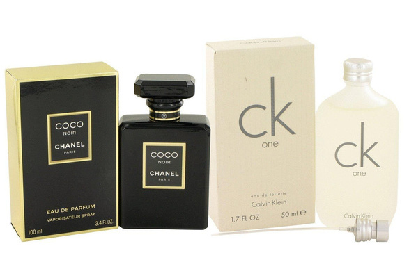 Gift set Coco Noir by Chanel Eau De Parfum Spray 3.4 oz And CK ONE EDT Pour/ Spray (Unisex) 1.7 oz