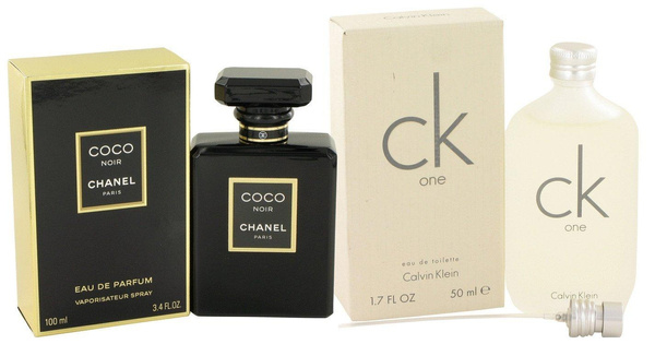 Gift set Coco Noir by Chanel Eau De Parfum Spray 3.4 oz And CK ONE EDT  Pour/Spray (Unisex) 1.7 oz