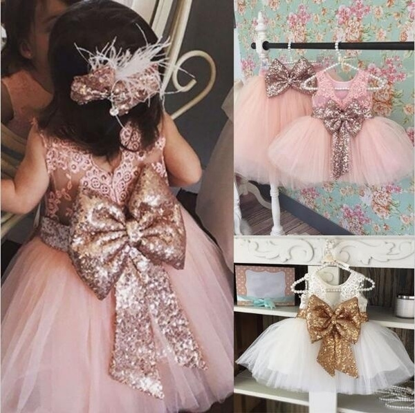 baby girl sequin tulle dress