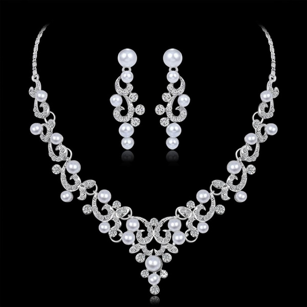 Faux pearl sale bridal jewelry