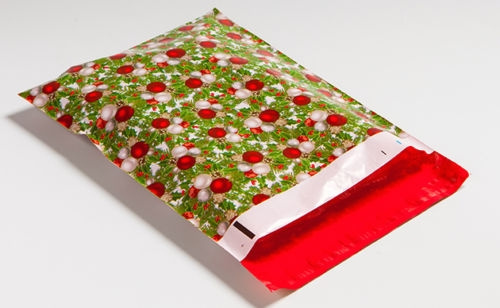 50 10x13 Green & Red Christmas Designer Mailers Poly Shipping Envelopes Bags:New by WW shop 