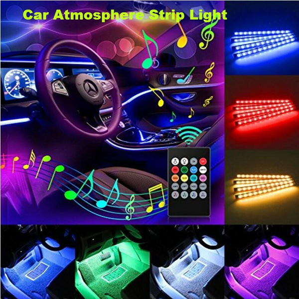 CAR RGB LED strip light Car Interior Decorative Lights Voice/App Control 