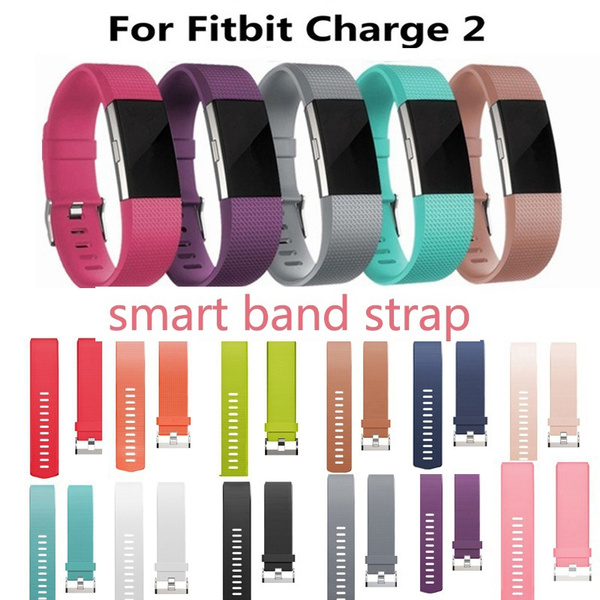 Silicone Wristband Sports Wrist Replacement Strap Bracelet Band Fitbit Charge 2 