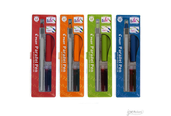 Set of 4 Pilot Parallel Calligraphy Pens 1.5, 2.4, 3.8, 6.0 mm