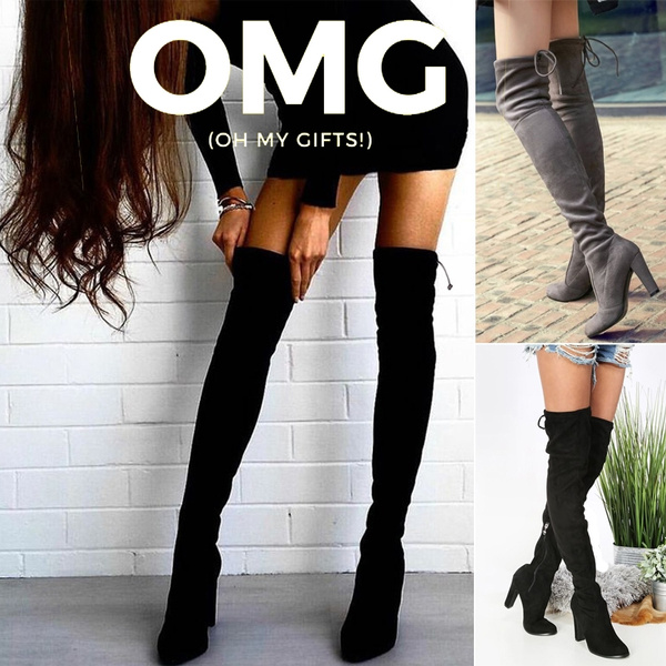 Plus size over hotsell the knee sock boots