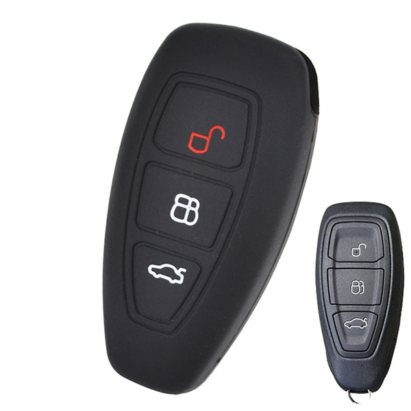 Key Case Cover Car Silicone Skin Fob Shell For Ford Fiesta Focus Mondeo 3 Button