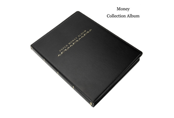 2pcs 60 Pockets Paper Money Collection Album Stamps Book Leather Notes Red 