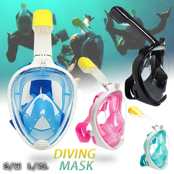 Swimming Anti-Fog Full Face Mask Diving Snorkel Scuba For GoPro S/M/L/XL 