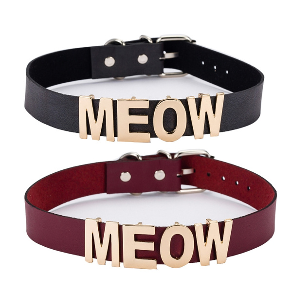 Colorful Cat Leather Chokers