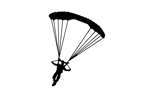 Skydiver Decal Sticker Skydiving Skydive 4.5" 